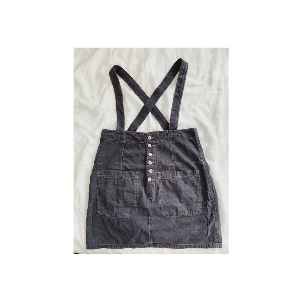 High-waisted overall skirt